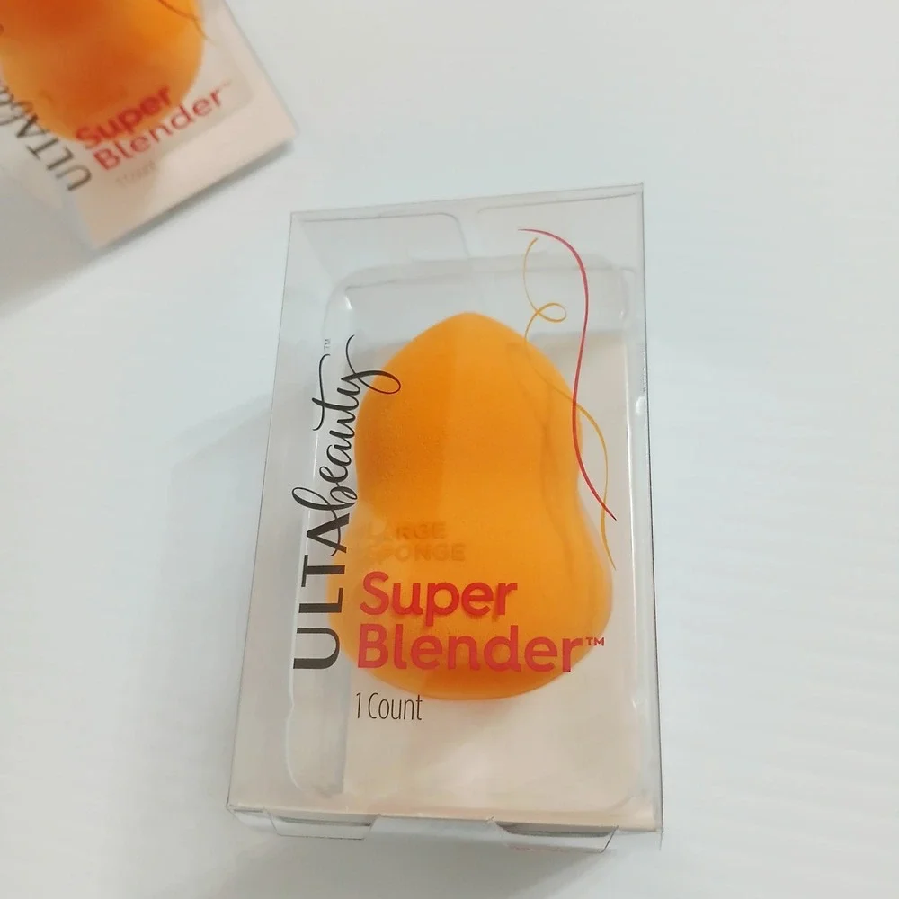 Ulta Beauty Super Blender Makeup Sponge Set of 2 Orange Latex Free New